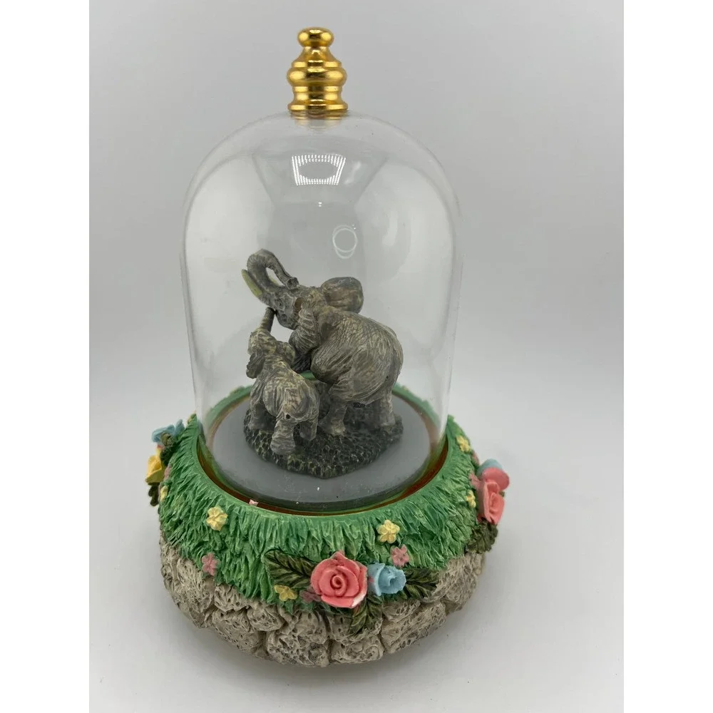 Elephant Dome Music‎ Box Born Free Floral Flowers Pretty